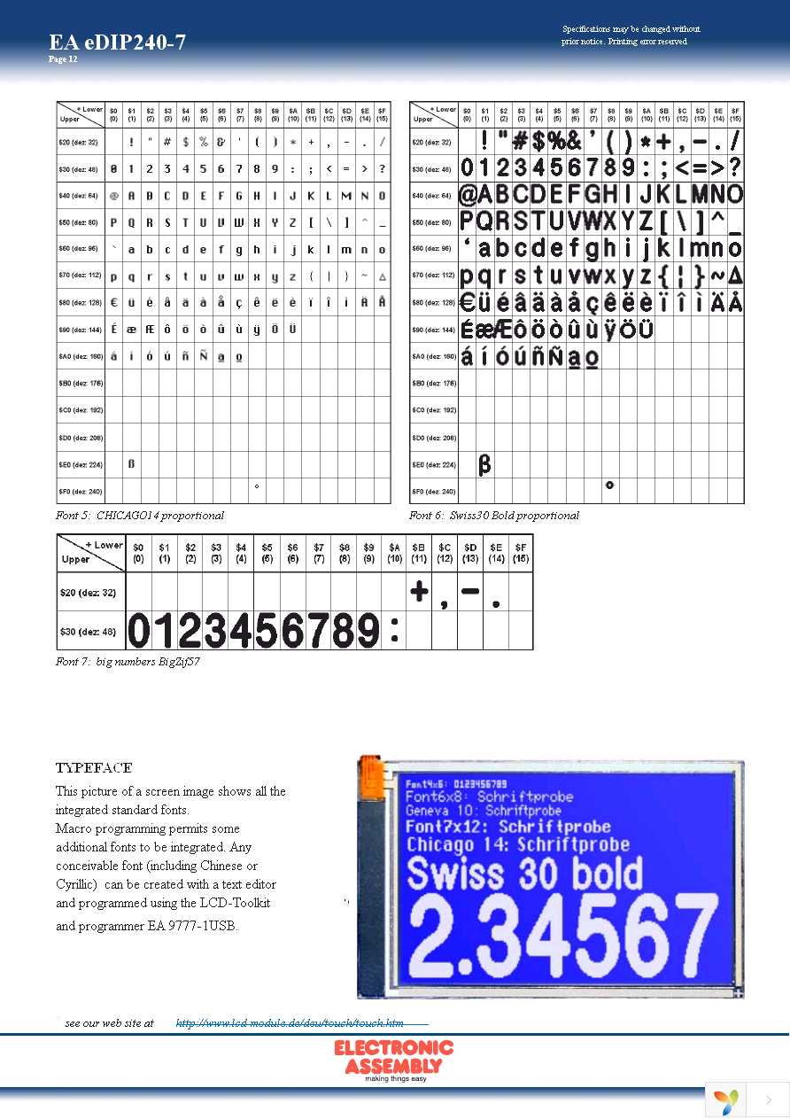 EA 0FP241-7SW Page 12